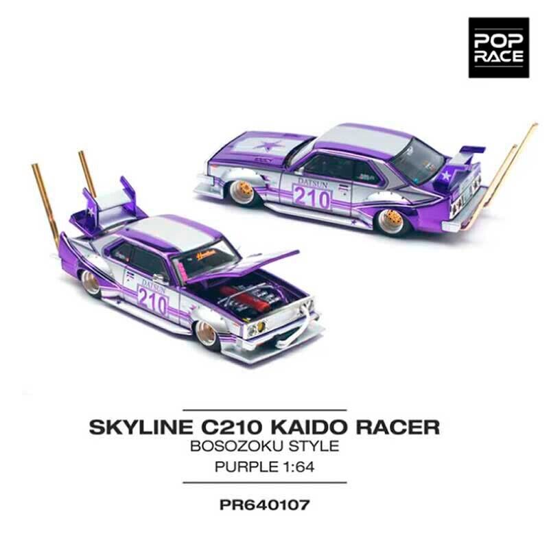 POP RACE Nissan Skyline C210 KAIDO RACER Bosozoku Style 1/64 (PR64-107)