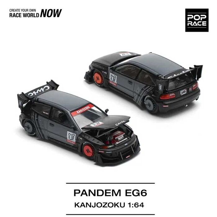 POP RACE Pandem Civic EG6 Kanjozoku 1/64 (PR64-163)
