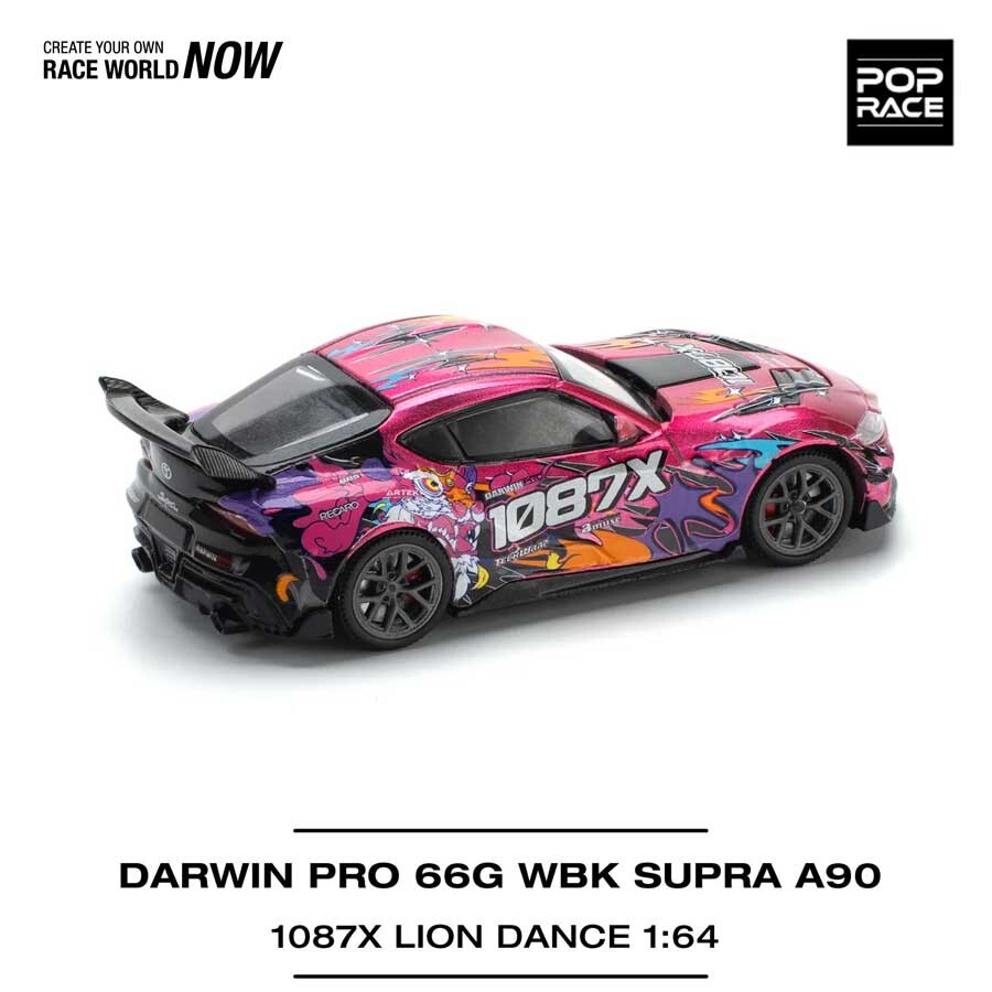 POP RACE Toyota Supra DarwinPro 66G WBK A90 1087X Lion Dance 1/64 (PR64-285) 2
