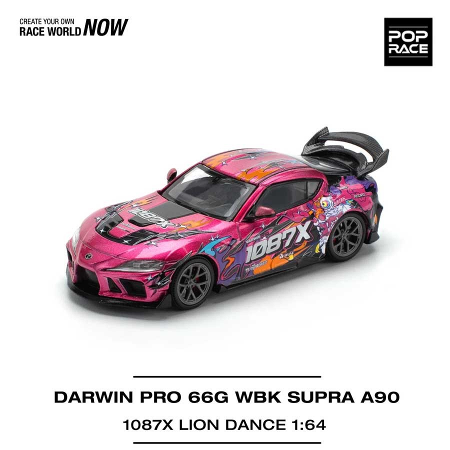 POP RACE Toyota Supra DarwinPro 66G WBK A90 1087X Lion Dance 1/64 (PR64-285) 0