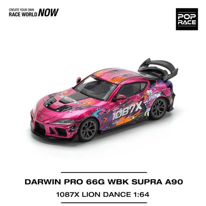 POP RACE Toyota Supra DarwinPro 66G WBK A90 1087X Lion Dance 1/64 (PR64-285)