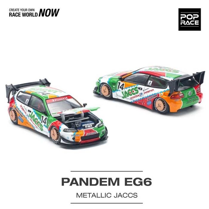 POP RACE Honda Pandem Civic EG6 V1.5 Metallic Jaccs 1/64 (PR64-128)