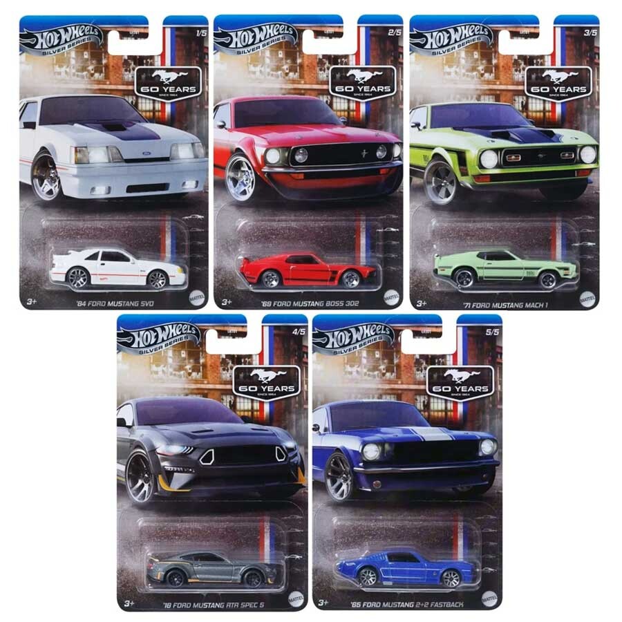 Hot Wheels Silver Series 60 Years Ford Mustang Celebration 1/64 (GRT01) 0