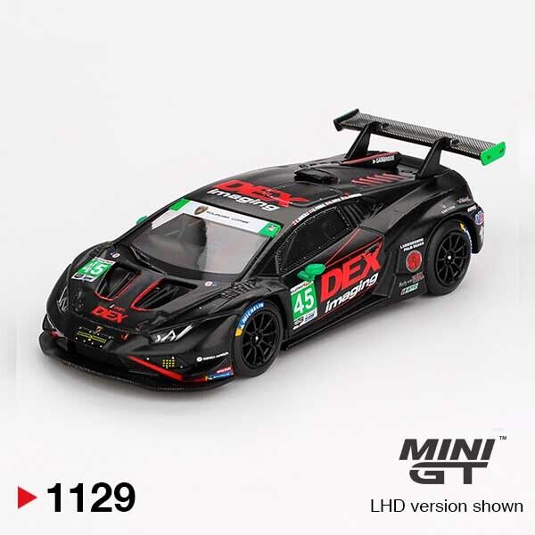 MINI GT Lamborghini Huracan GT3 EVO2 N.45 2024 IMSA Daytona 24 Hrs DEX Imaging 1/64 (1129)