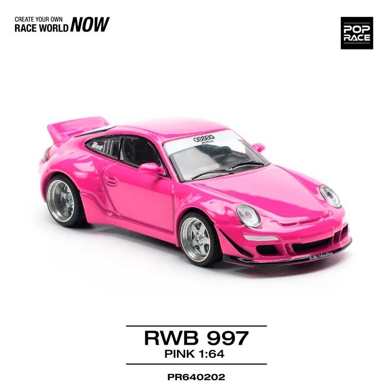 POP RACE Porsche 997 RWB Pink 1/64 (PR64-202)