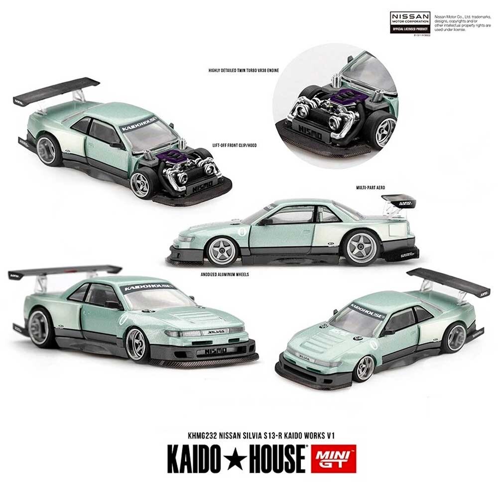 Kaido House MINI GT Nissan Silvia S13-R Kaido Works V1 1/64 (232) 0