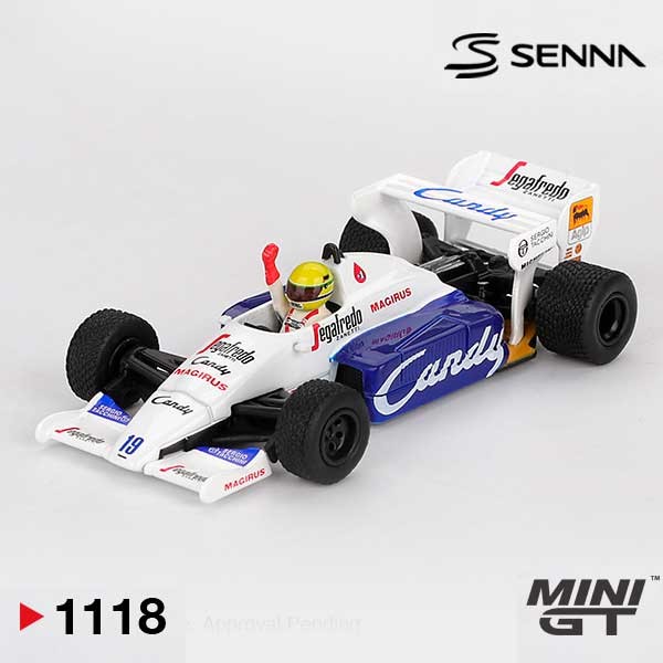 MINI GT Toleman TG184 #19 Ayrton Senna 1984 Monaco Grand Prix 2nd Place 1/64 (1118) 0