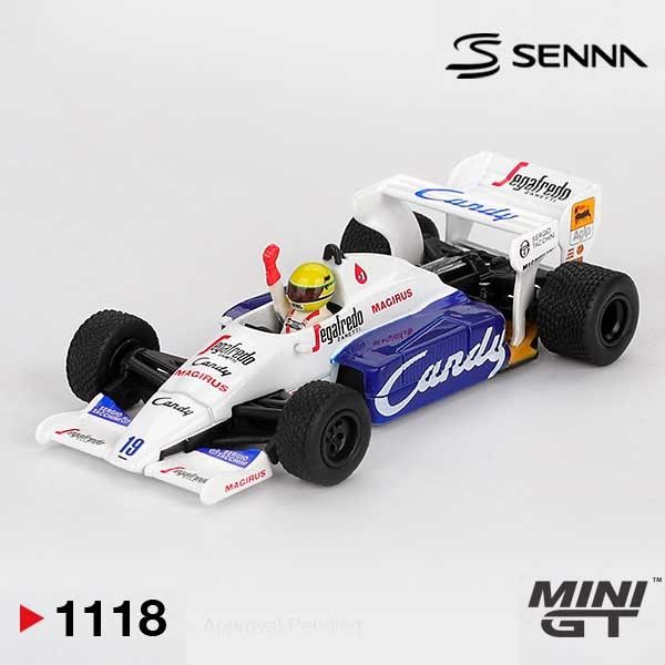 MINI GT Toleman TG184 #19 Ayrton Senna 1984 Monaco Grand Prix 2nd Place 1/64 (1118)
