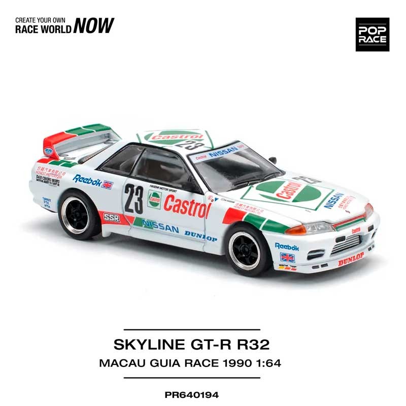 POP RACE Nissan Skyline GT-R BNR32 Macau Guia Race 1990 Winner 1/64 (PR64-194) 0