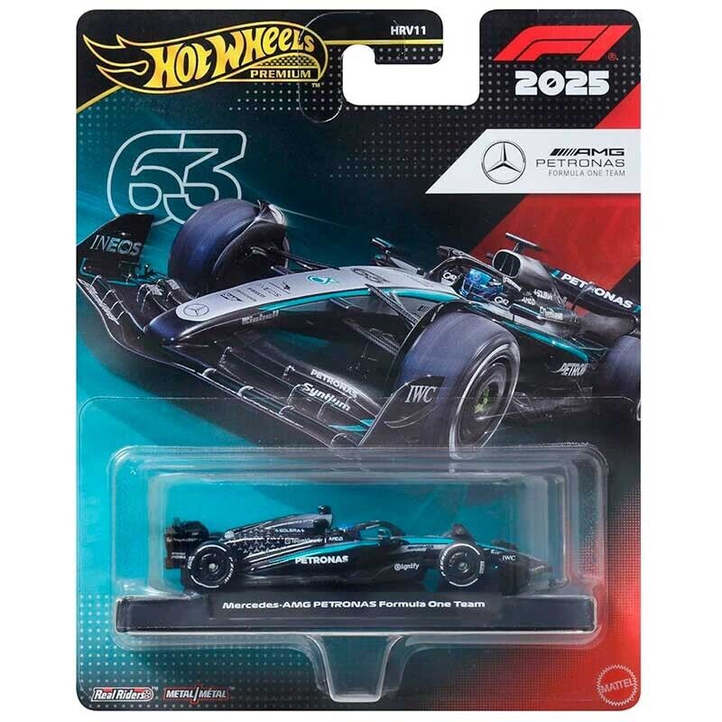 Hot Wheels Premium Formula 1 2025 Mercedes AMG Petronas #63 George Russel 1/64 (HRV11)