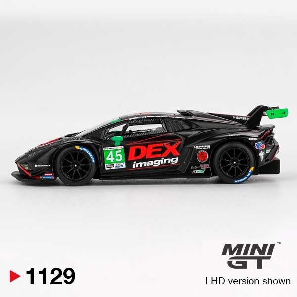 MINI GT Lamborghini Huracan GT3 EVO2 N.45 2024 IMSA Daytona 24 Hrs DEX Imaging 1/64 (1129) 1