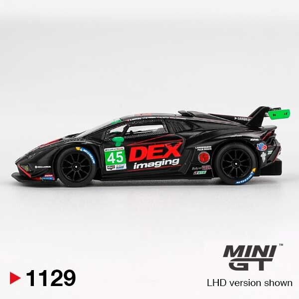 MINI GT Lamborghini Huracan GT3 EVO2 N.45 2024 IMSA Daytona 24 Hrs DEX Imaging 1/64 (1129)