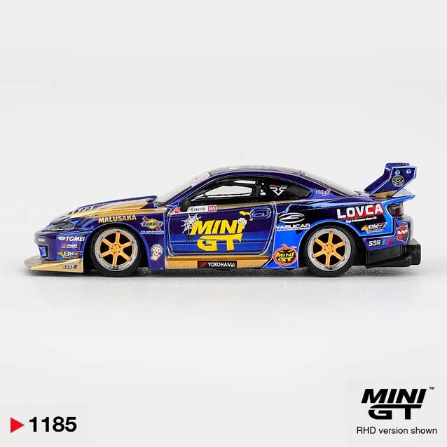 MINI GT Nissan LB-Super Silhouette S15 SILVIA #555 Liberty Walk 2025 Formula Drift Halloween Special 1/64 (1185) 2