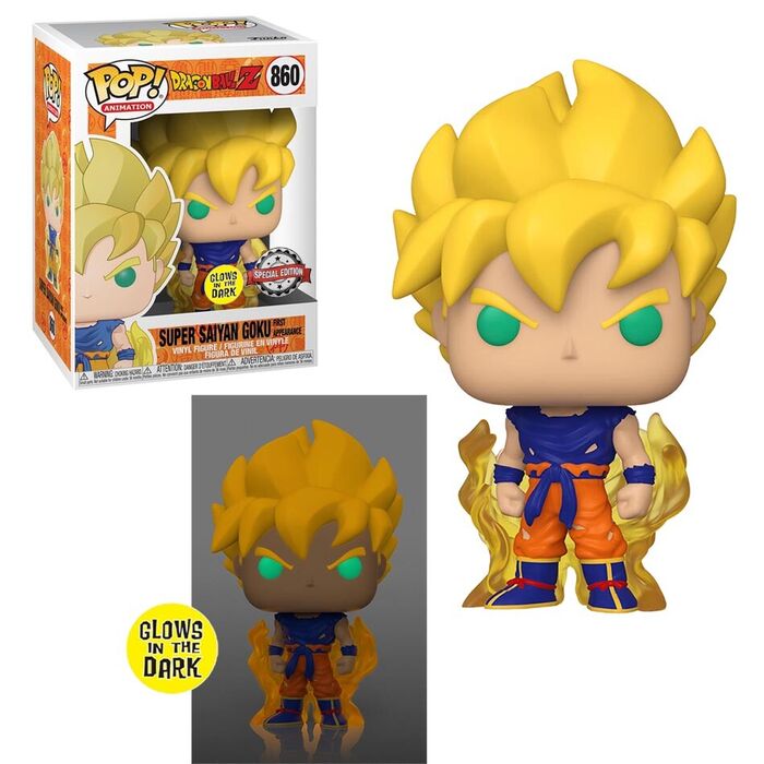 Funko Pop Dragon Ball Z SS Goku 1st Appearance Special Edition & Glows in the Dark #860