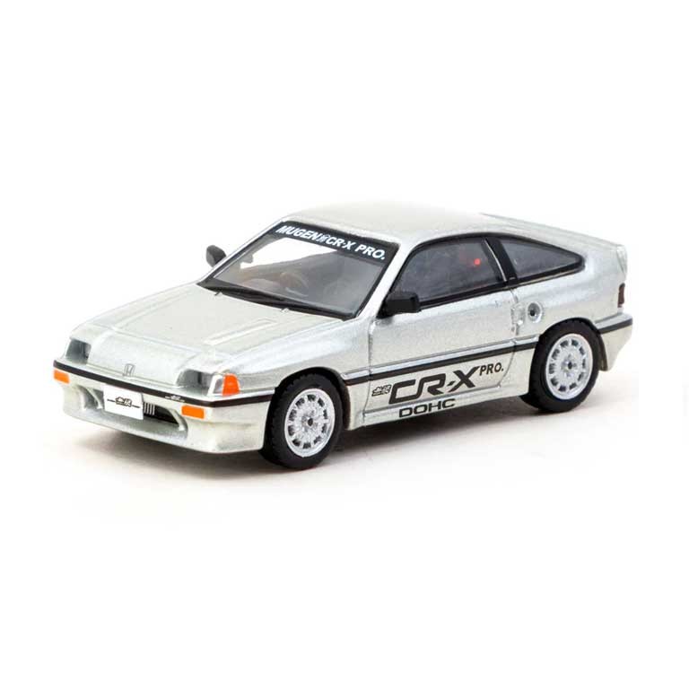 TARMAC WORKS Honda Ballade Sports MUGEN CR-X PRO Silver with Tarmac Cards 1/64 2
