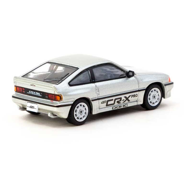 TARMAC WORKS Honda Ballade Sports MUGEN CR-X PRO Silver with Tarmac Cards 1/64 1
