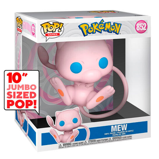 Funko Pop Pokémon Mew Super Sized Pop 10" Special Edition #852