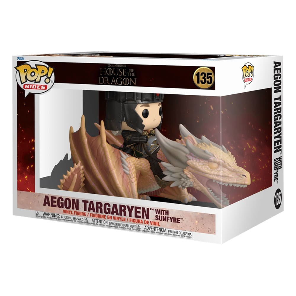 Funko Pop Rides House of the Dragon Aegon Targaryen with Sunfyre #135 0