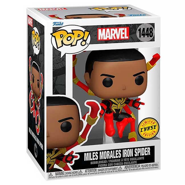 Funko Pop Marvel Comics Spider-Man Miles Morales Iron Spider #1448 (CHASE) 0