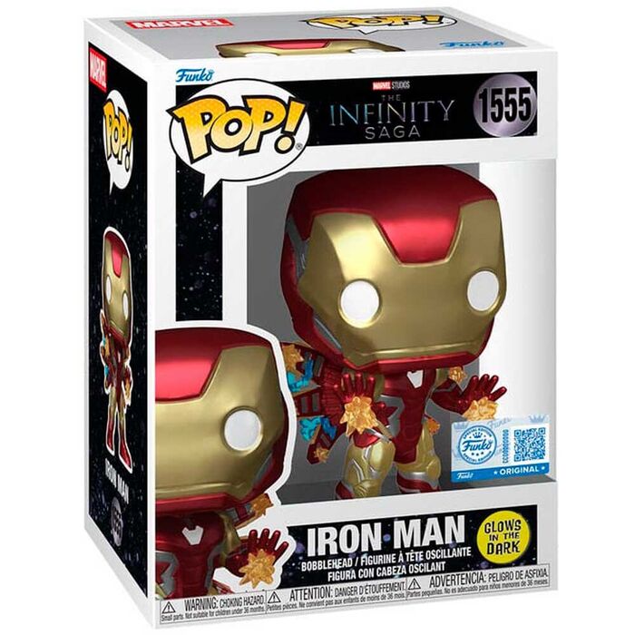 Funko Pop Marvel Avengers Endgame Iron Man Special Edition & Glows in the Dark #1555