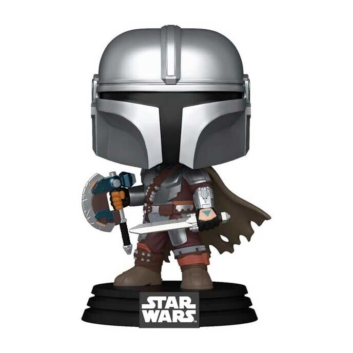 Funko Pop Star Wars The Mandalorian and Grogu The Mandalorian (Dual Wield) #844
