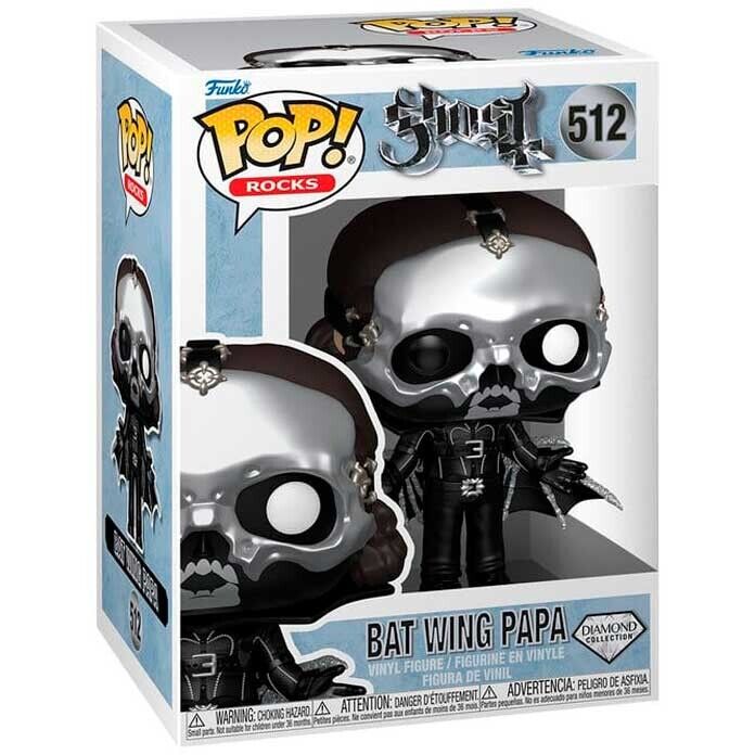 Funko Pop Rocks Ghost Bat Wing Papa Glitter #512 (caixa com dano)