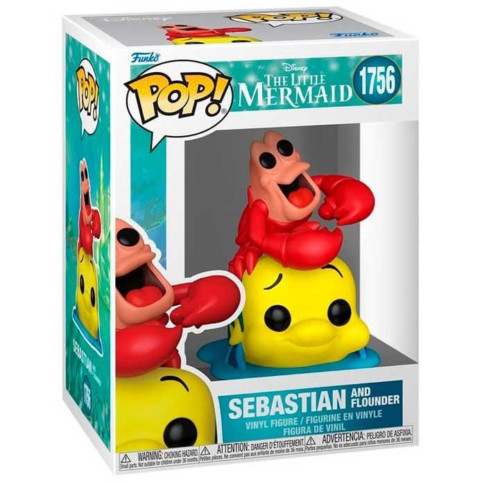 Funko Pop Disney The Little Mermaid Sebastian and Flounder #1756 (caixa com dano)
