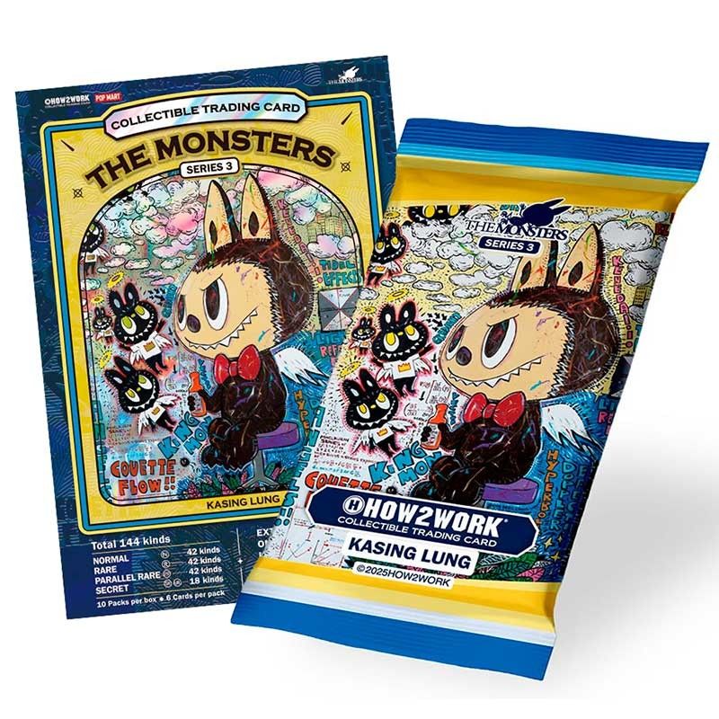 How2work Labubu Collectible Chrome Trading Cards The Monsters Series 3