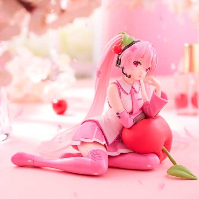 Taito Hatsune Miku Desktop Cute Figure Sakura Miku Cherry Cushion Version