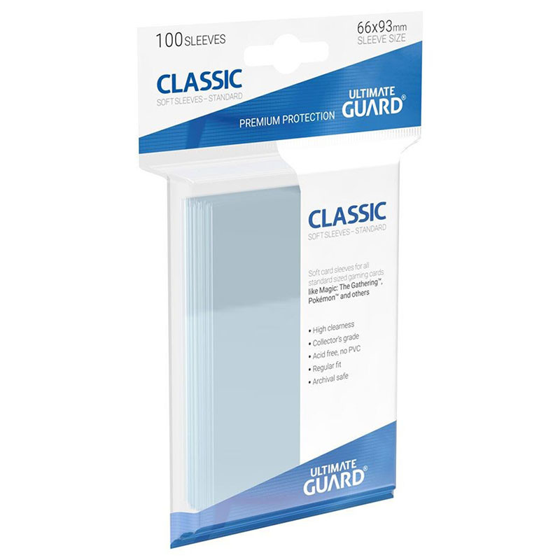 Ultimate Guard Classic Soft Sleeves Transparent Standard Size 66x93
