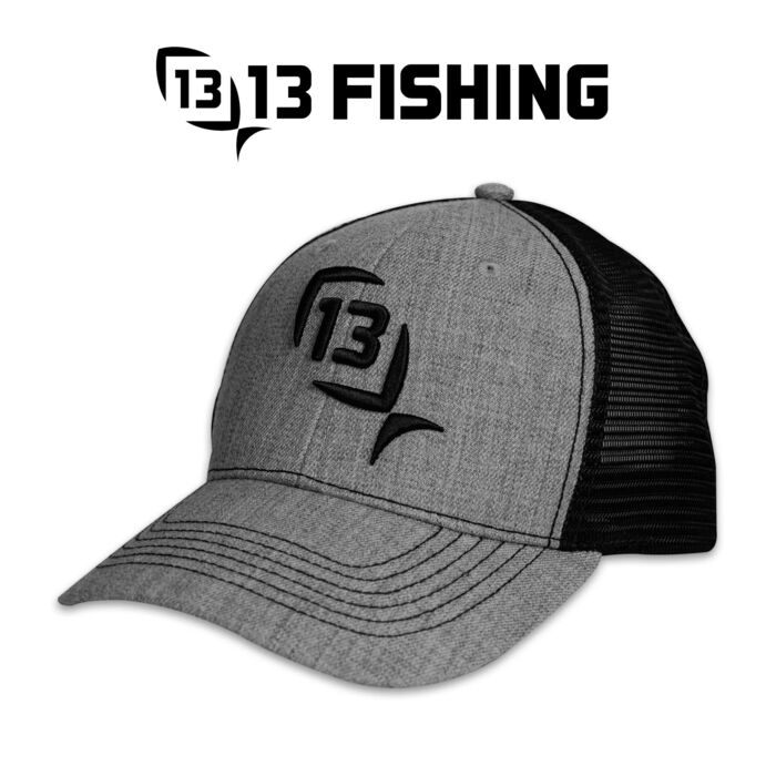 13 Fishing Grey Mesh Hat
