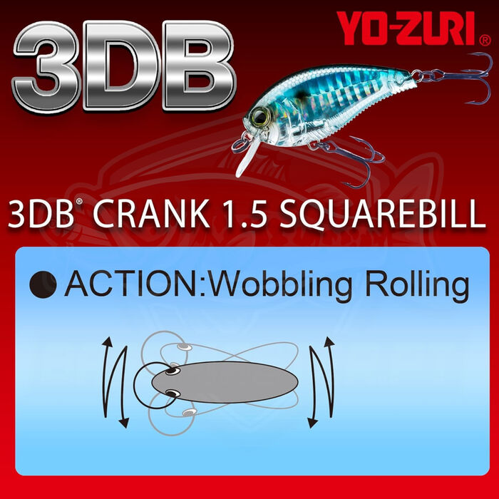 Yo-Zuri 3DB Squarebill Crank 1.5 60F