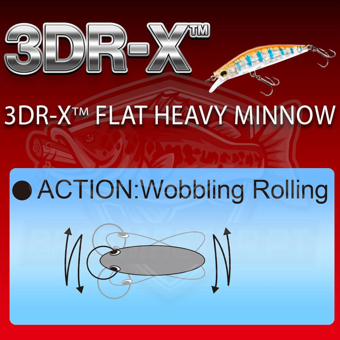 Yo-Zuri 3DR-X Flat Heavy Minnow 80S