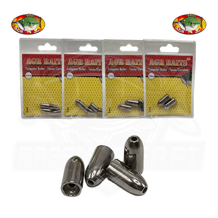 AGR Baits Tungsten Bullet Texas & Carolina