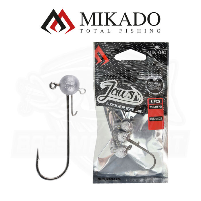 Mikado Jig Head Jaws Stinger Eye 8/0