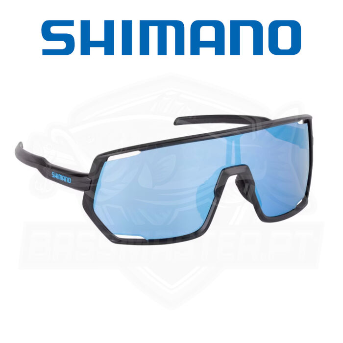 Shimano EyeWear Lesath Matte Black &amp; Blue Mirror