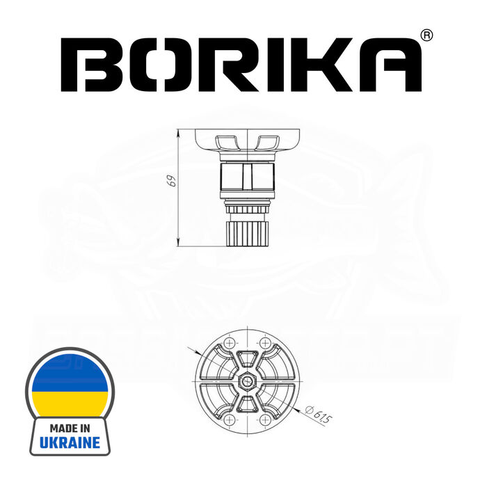 Borika Suporte Universal 60mm