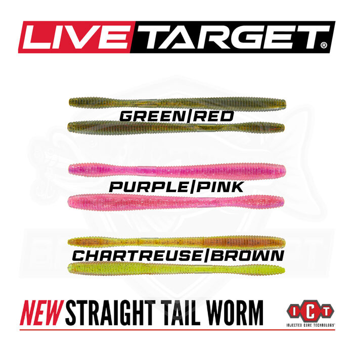 Live Target Straight Tail Worm 4.5"