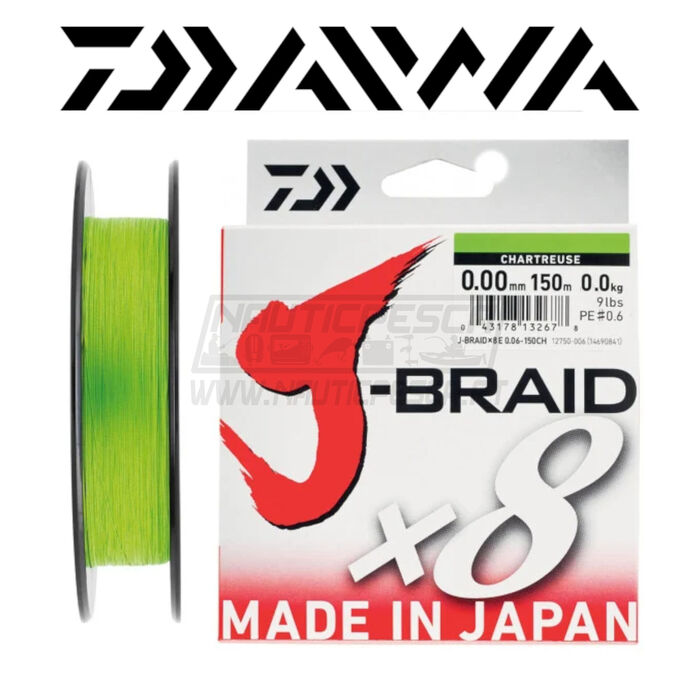 Daiwa J-Braid X8 Chartreuse