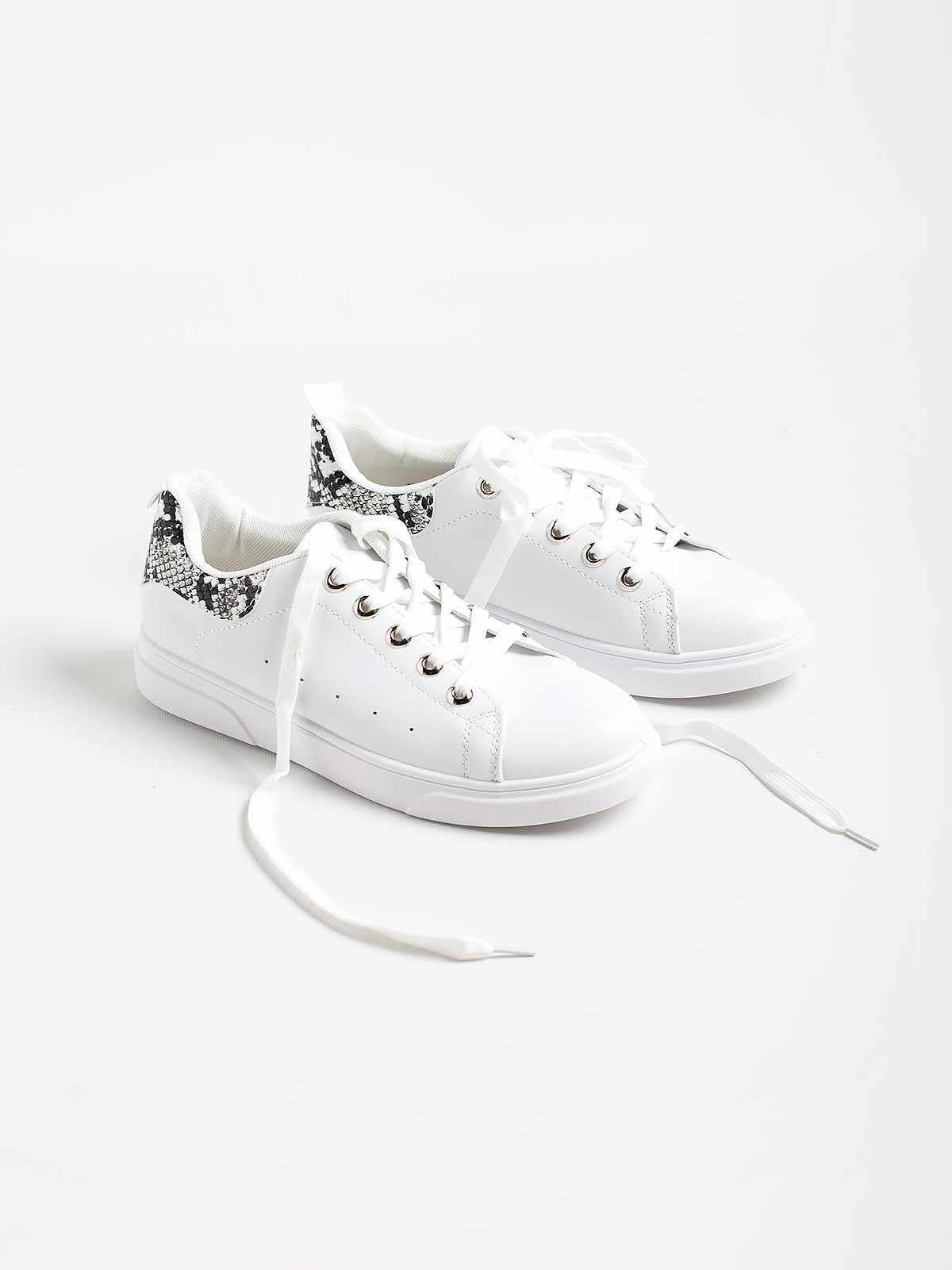Zapatillas blancas con animal print Clearance