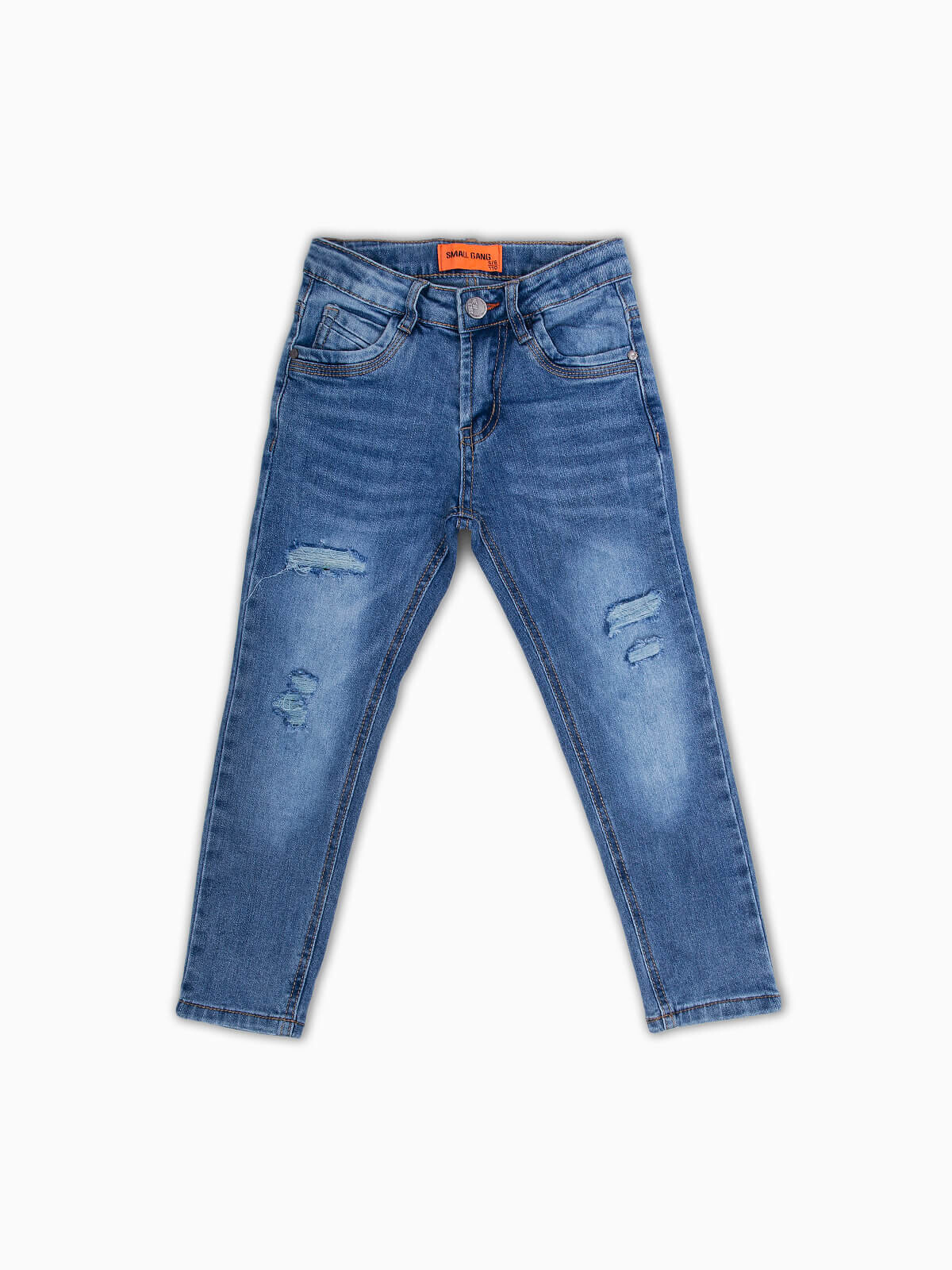 Calças ganga com rasgos menino