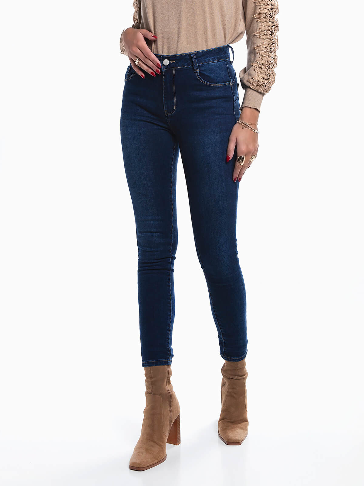 Jeans push up skinny fit - Azul-Escuro