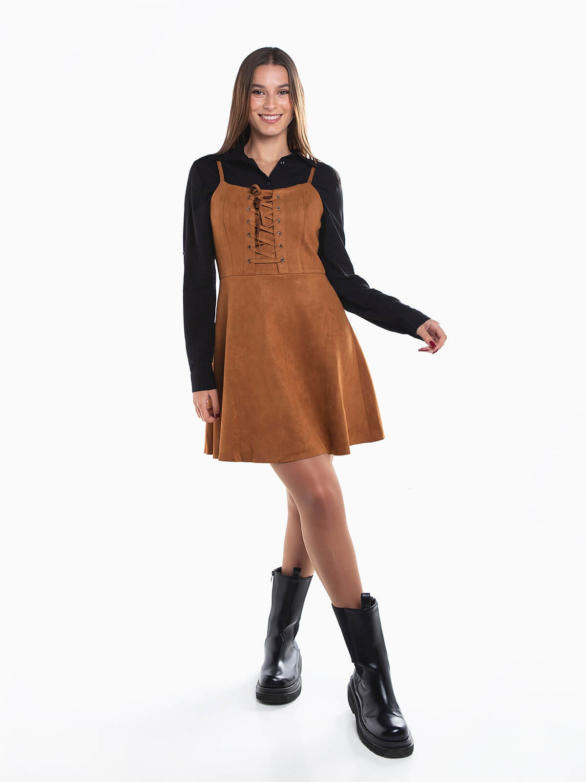 Vestido ante online marron