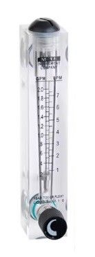 Caudalimetro / Medidor de caudal com regulação até 11.300 L/h · 45 GPM · 170 LPM · Ligação traseira 