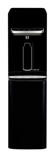 Dispensador de Água LUX F5 Negro  c/ osmose inversa NORTOZON