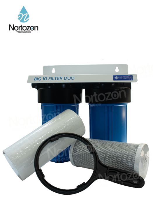  Filtragem duplex Big Blue 10" (sed+Carvão)