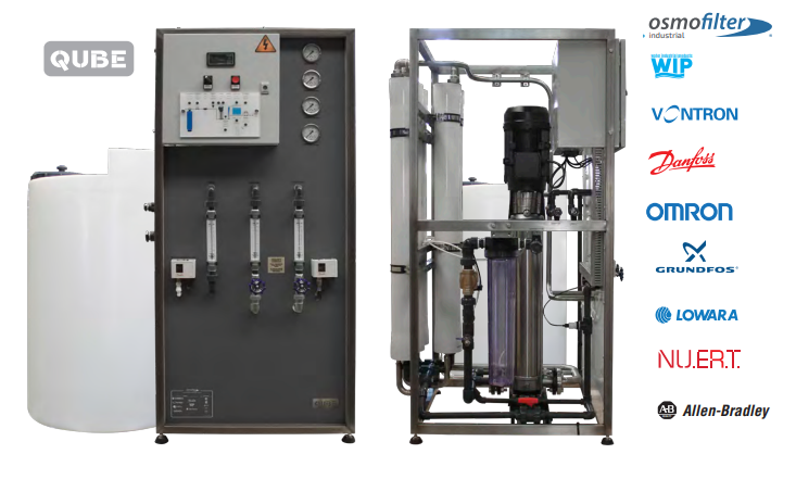 Osmose Inversa compacta  QUBE-V  - 10.000 PPM - 900 L/H - 21.600 L/ D Alta produção 