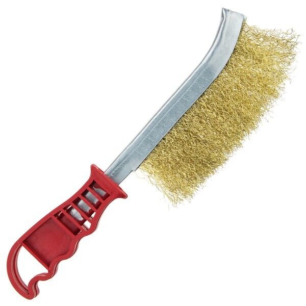 Escova de Aço c/punho para limpeza de jantes - Latão