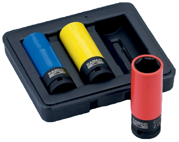 Conjunto de 3 Bocais 1/2" Bahco c/ Proteção