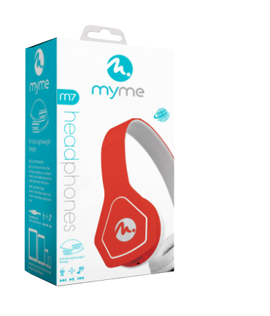 Headphones MyMe Vermelho e Branco